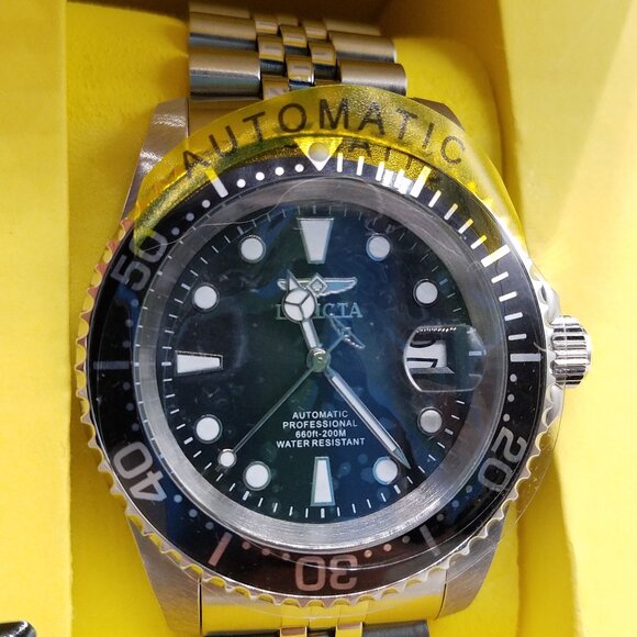 Invicta Men's Pro Diver Automatic 44mm Silver/Black Watch –Open Box – Tested & W - Picture 3 of 10